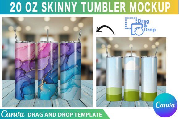 20oz Sukinny Tumbler Canva Mockup