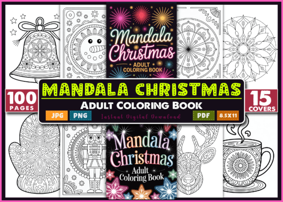 ADULT- Mandala Christmas Coloring Book