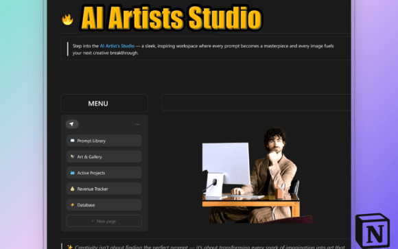Ai Artists Studio Notion Template Graphics