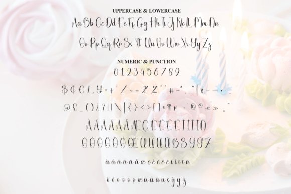Birthday Cake Font PNG with transparent background - Preview 6