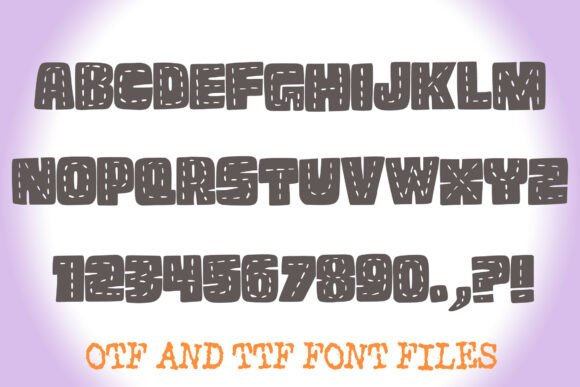 Chunky Block Stitch Font - Preview 1