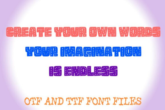 Chunky Block Stitch Font - Preview 2