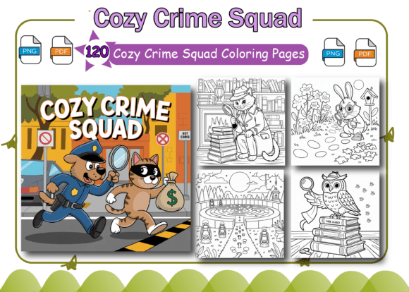 Cozy Crime Squad Coloring Pages Adults