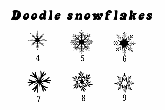 Doodle Snowflakes Font - Preview 3