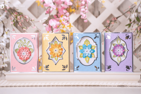 Fantasy Flower Cards SVG Bundle