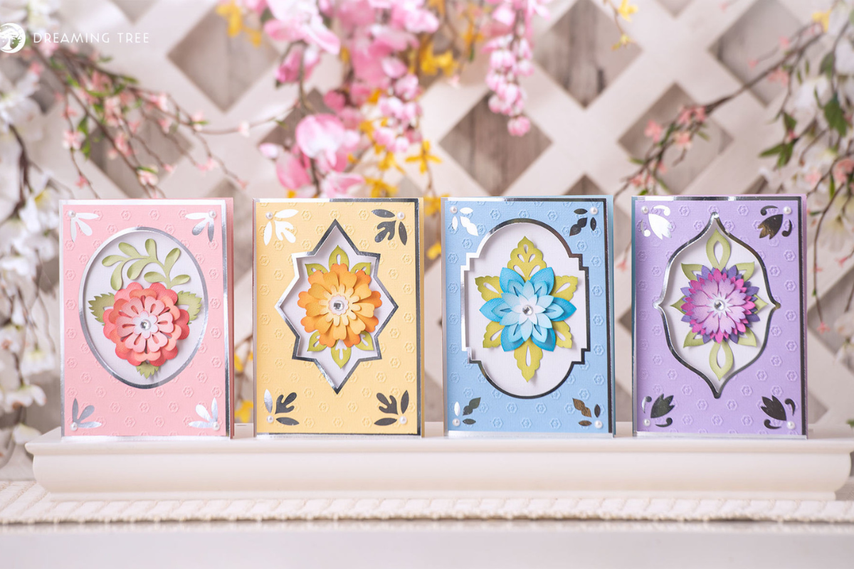 Fantasy Flower Cards SVG Bundle