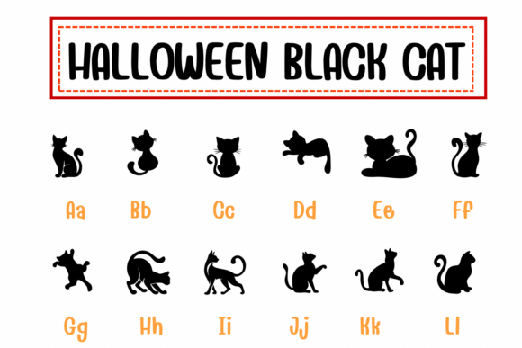 Halloween Black Cat Font - Preview 1
