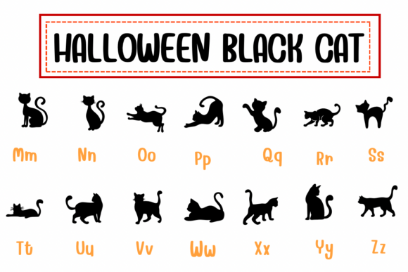 Halloween Black Cat Font - Preview 2