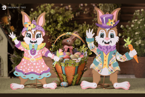 Hippity Hoppity SVG Bundle Ostern 3D SVG-Plotterdatei Von Dreaming Tree