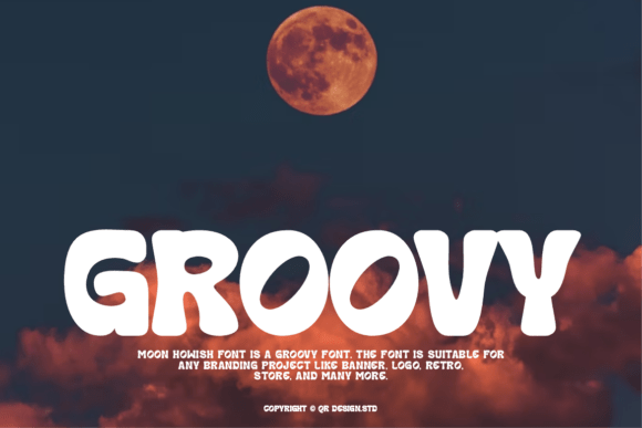 Moon Howish Font PNG with transparent background - Preview 1