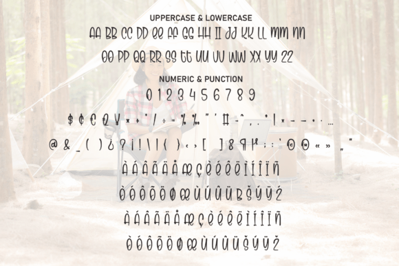 Rustic Camping Font PNG with transparent background - Preview 6