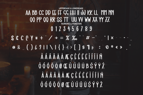 Scary Witches Font PNG with transparent background - Preview 6