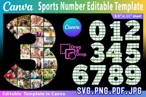 Sports Number Canva Photo Collage