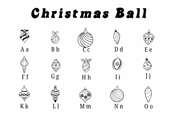 Christmas Ball Font - Preview 1