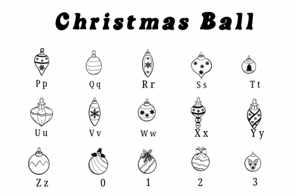 Christmas Ball Font - Preview 2