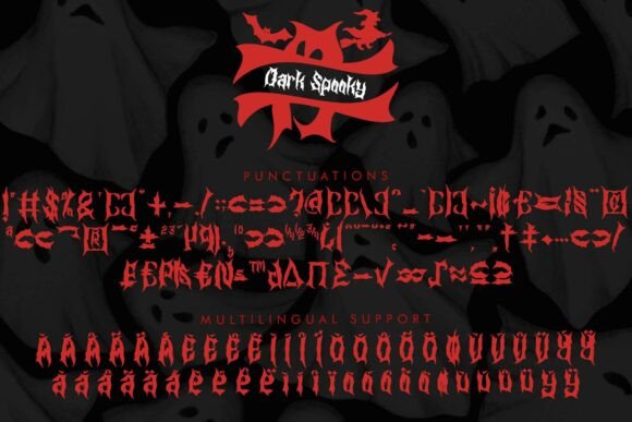 Dark Spooky Monogram Font - Preview 6