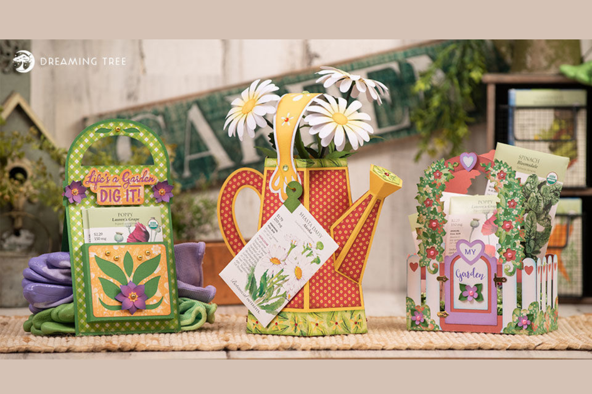 Garden Goodies SVG Bundle watering pail seed basket Cricut