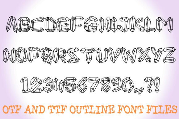 Geometric Crystal Font - Preview 1