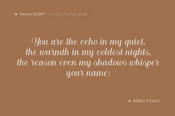 Nahla Script Font PNG with transparent background - Preview 1