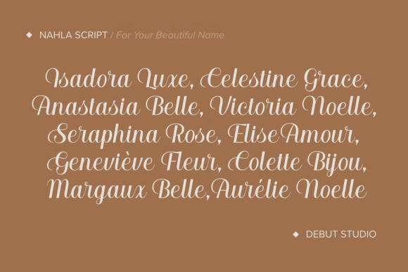 Nahla Script Font PNG with transparent background - Preview 3