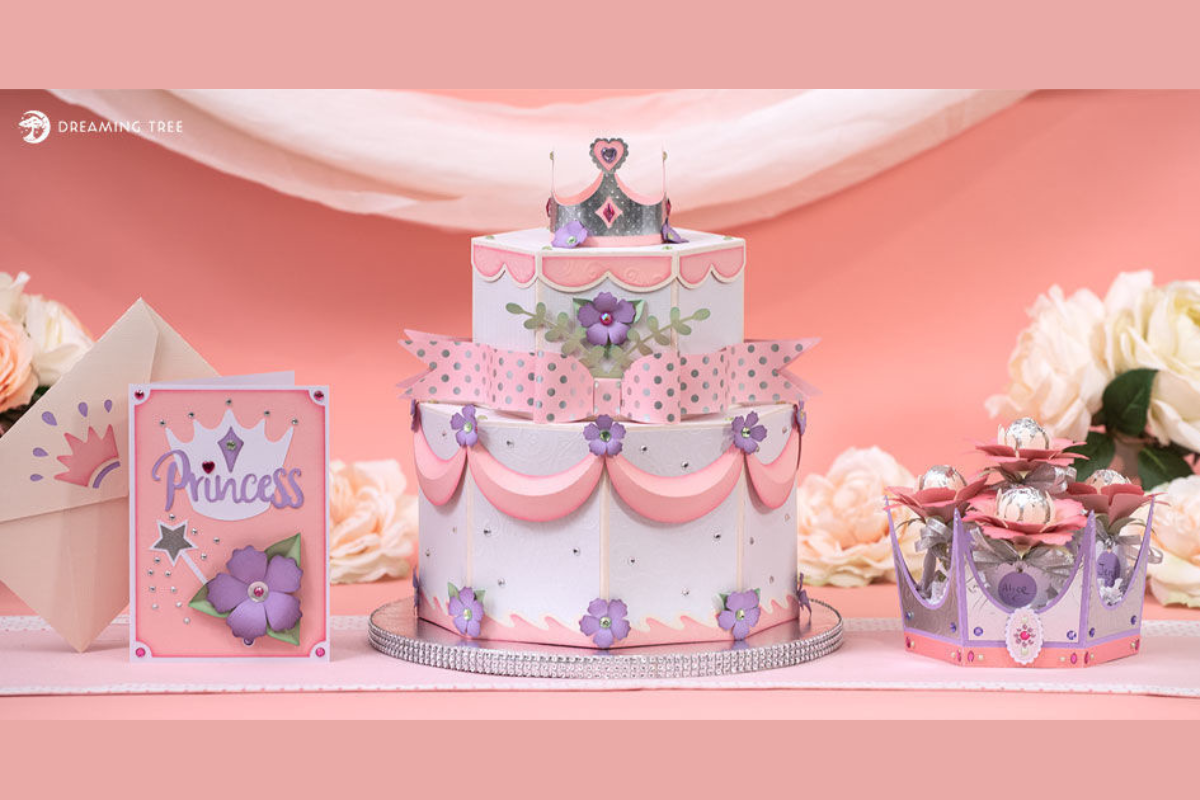 Princess Party SVG Bundle 3D birthday paper craft