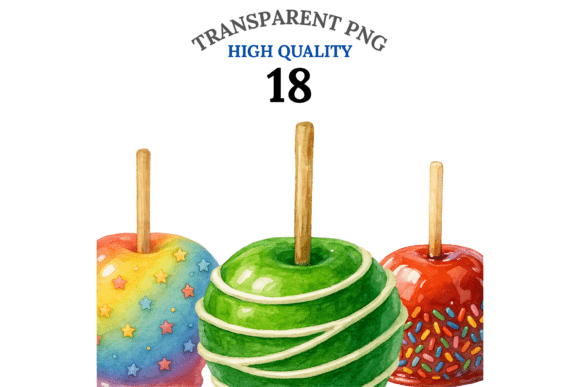 18 Candy Apple Clipart