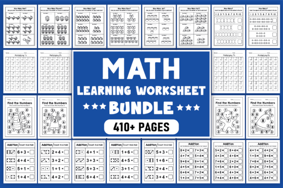 400+ Math Learning Worksheet Bundle Graphic by BookWorm Haven ...