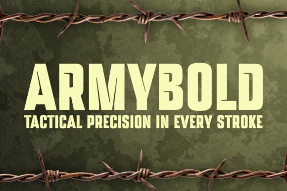 Armybold Display Font By OWPictures