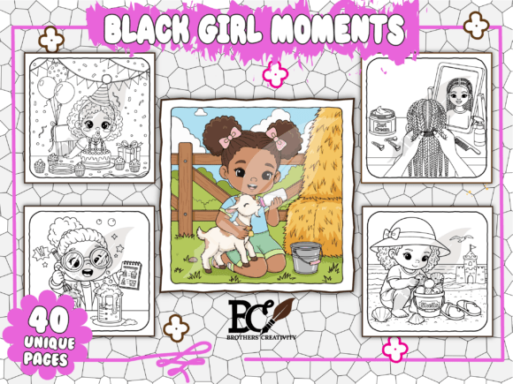 Black Girl Moments Coloring Pages