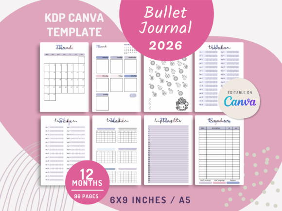 CANVA 2026 Bullet Journal Template