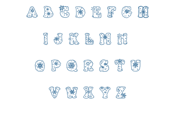 Christmas Snowflake Font - Preview 1