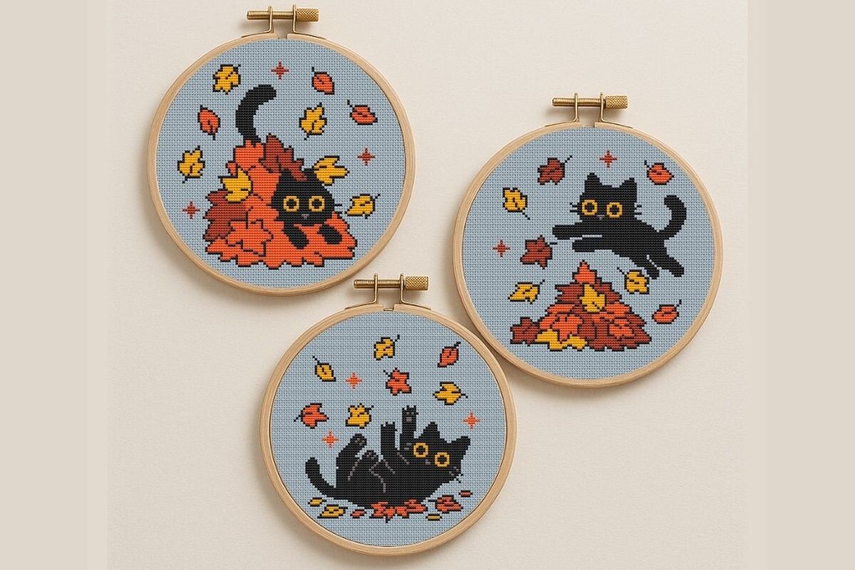 Counted Cross Stitch Pattern Cute Cats