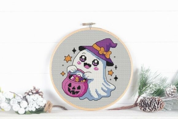 Counted Cross Stitch Pattern Cute Ghost