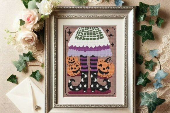 Cross Stitch Pattern Halloween Night out