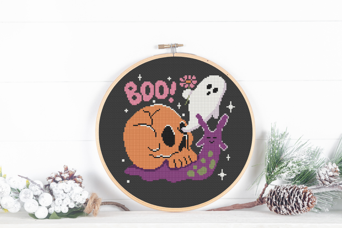 Cross Stitch Pattern Spooky Snail