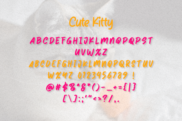 Cute Kitty Font - Preview 1