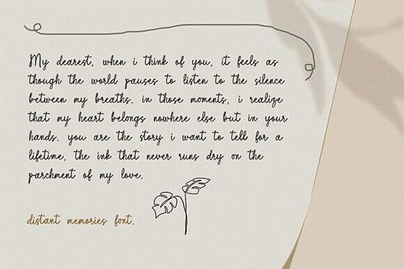 Distant Memories Font PNG with transparent background - Preview 1