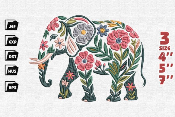 Floral Elephant