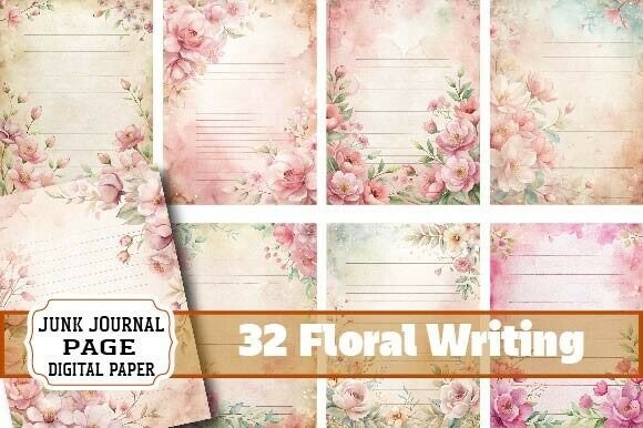 Floral Writing Junk Journal Page