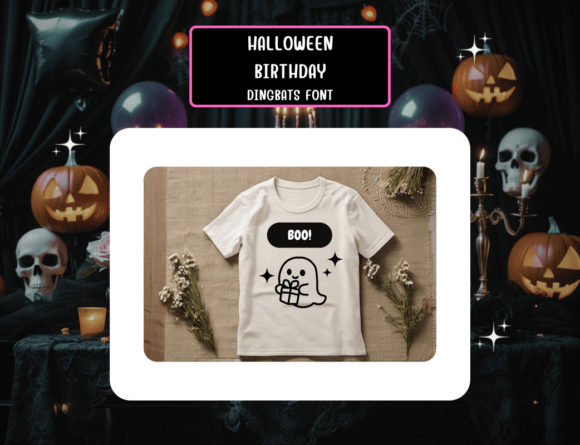 Halloween Birthday Font PNG with transparent background - Preview 5