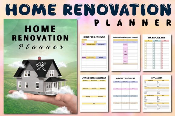 Home Renovation Planner Canva Kdp