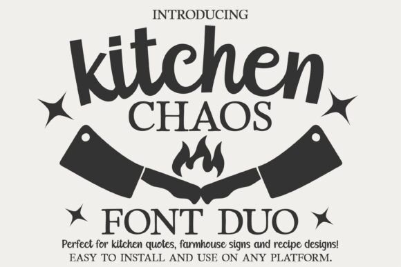 Kitchen Chaos Font PNG with transparent background - Preview 5