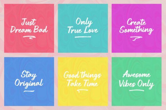 Mandor Brush Font PNG with transparent background - Preview 4