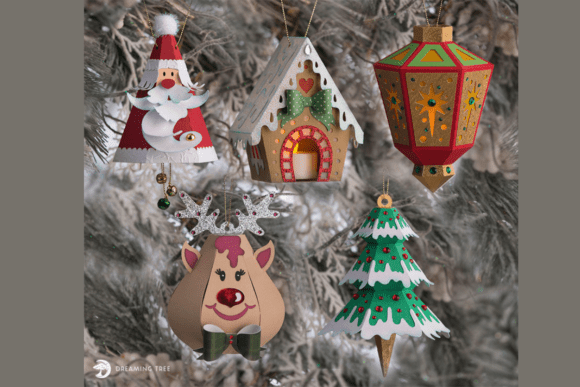 Merry Christmas Ornaments SVG Bundle
