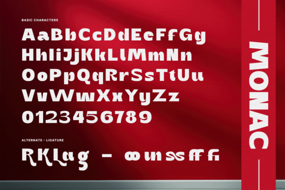 Monac Font PNG with transparent background - Preview 1