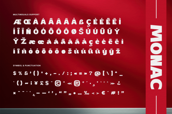 Monac Font PNG with transparent background - Preview 2