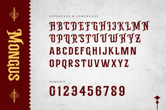Mongus Font PNG with transparent background - Preview 1