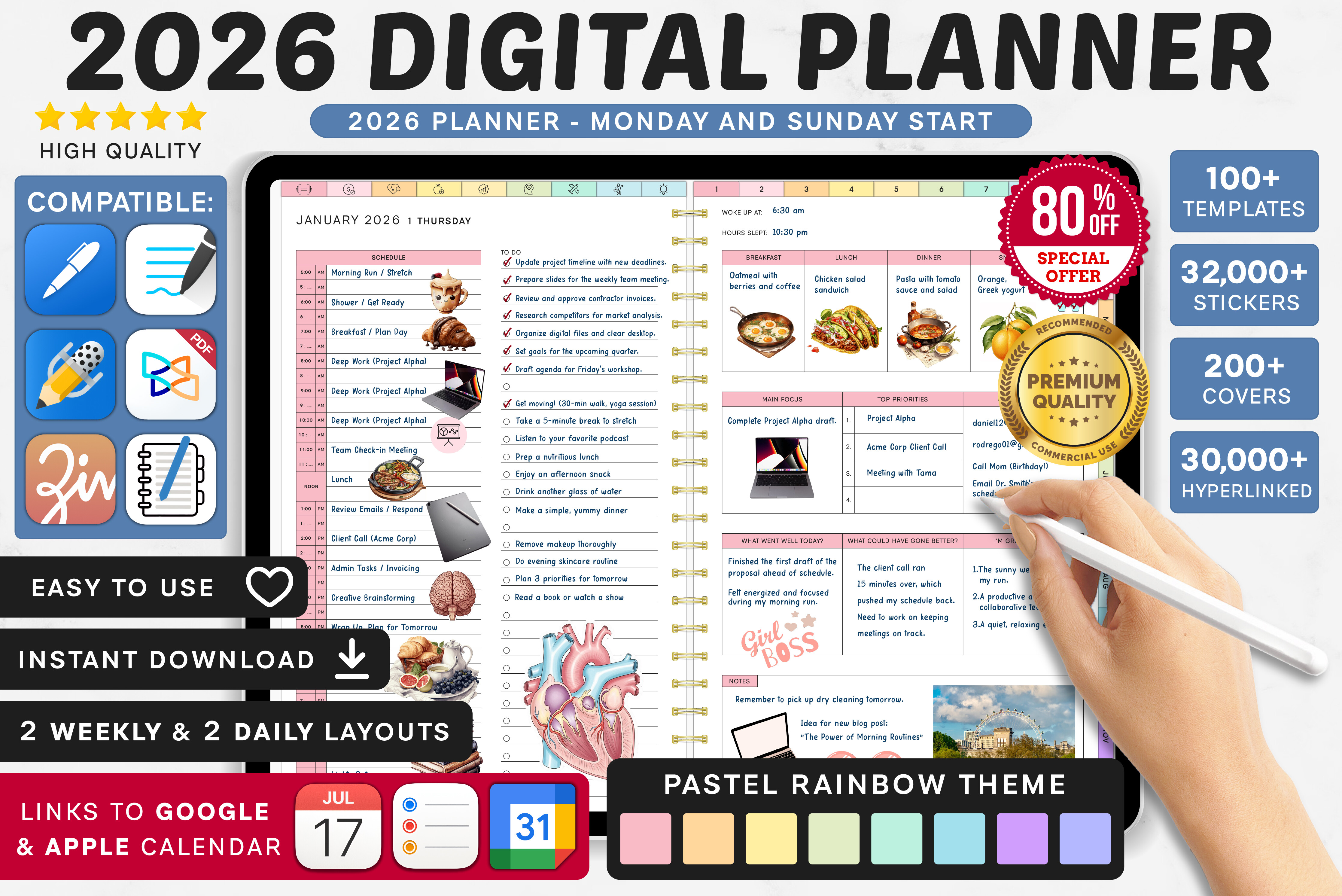 Premium 2026 Digital Planner | Goodnotes