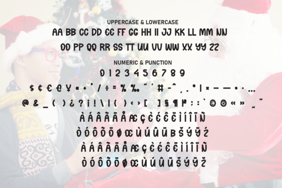 Santa Bigday Font PNG with transparent background - Preview 6