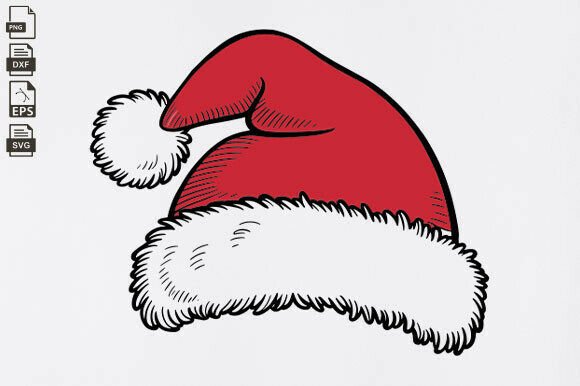 Santa Hat Svg, Christmas, Santa Claus